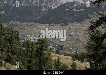 Vars Sainte-Catherine vue d'en haut Banque D'Images