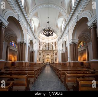 Intérieur de la cathédrale métropolitaine de Porto Alegre - Porto Alegre, Rio Grande do Sul, Brésil Banque D'Images