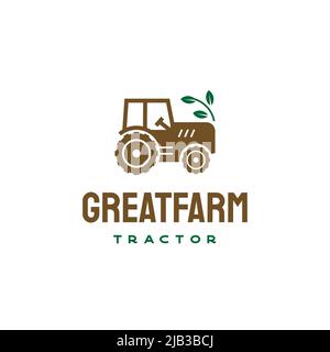 Illustration du vecteur de conception du logo tracteur agricole Illustration de Vecteur