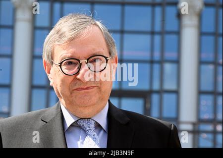 Cologne, Allemagne. 02nd juin 2022. Abraham Lehrer, vice-président du Conseil central des Juifs lors de la conférence de presse sur le programme de Shalom Music Cologne le festival de musique se tiendra dans le cadre de l'année du festival juif de 4 à 11.08.2022. Credit: Horst Galuschka/dpa/Alay Live News Banque D'Images