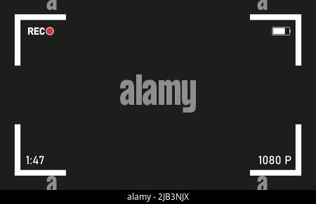 Cadre du caméscope avec indicateur d'enregistrement Illustration de Vecteur