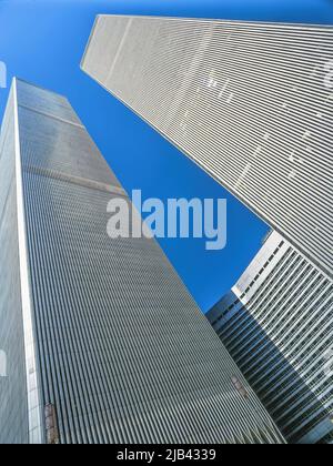 The World Trade Center Twin Towers, Manhattan, New York, États-Unis Banque D'Images