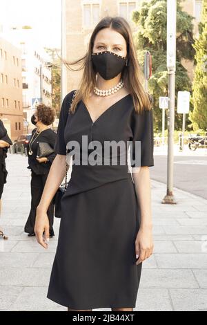 Arrivées pour une messe funéraire à la mémoire de Carlos Falco, Marquis de Grinon à Madrid, Espagne avec: Tamara Falco Preysler où: Madrid, Espagne quand: 28 juin 2021 crédit: Oscar Gonzalez/WENN Banque D'Images