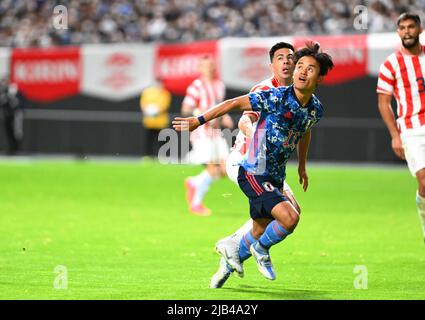 Dôme de Sapporo, Hokkaido, Japon. 2nd juin 2022. Takefusa Kubo (JPN), 2 JUIN 2022 - football : KIRIN Challenge Cup 2022 match entre le Japon 0-0 Paraguay au Sapporo Dome, Hokkaido, Japon. Credit: SportsPressJP/AFLO/Alay Live News Banque D'Images