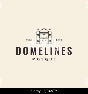 simple hipster mosquée porte logo design vecteur graphique symbole icône illustration idée créative Illustration de Vecteur