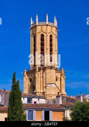 Campanile de la Cathédrale Saint-Sauveur, Aix-en-Provence, Bouches-du-Rhône, Provence-Alpes-Côte d'Azur, France Banque D'Images