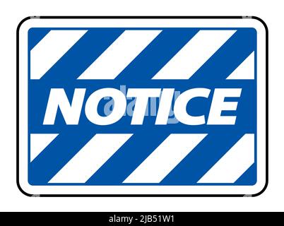 Avis signer sur fond blanc Illustration de Vecteur