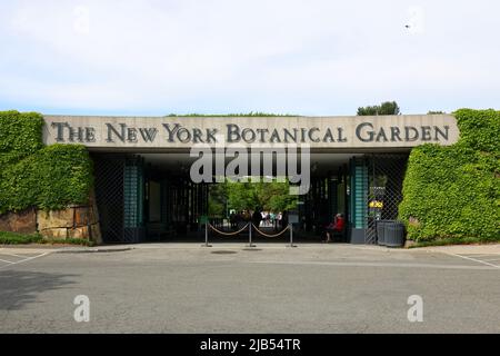 Entrée principale du jardin botanique de New York, 2900 Southern Blvd, Bronx, NY. Banque D'Images