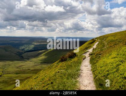 Waun Rydd/Fan y Big, dans le parc national de Brecon Beacons, au sud du pays de Galles, au Royaume-Uni. Banque D'Images