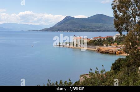 Loutra Edipsou, Euboea du Nord, Grèce. Banque D'Images