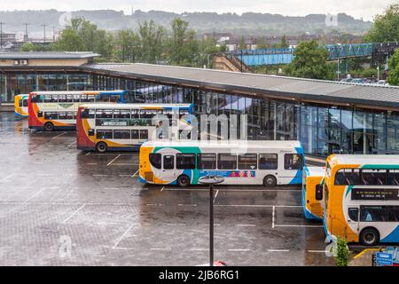 Lincoln Central bus Station, Lincoln, Lincolnshire, Royaume-Uni. Banque D'Images