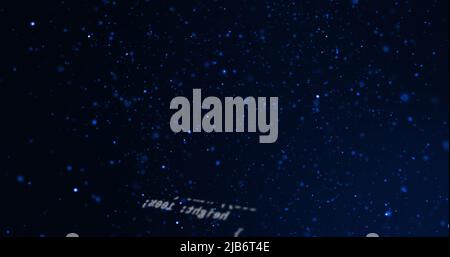 Image du traitement des données sur des points de lumière bleus Banque D'Images