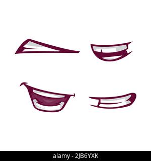 Ensemble de symboles pour les icônes de sourire. Collection de symboles pour les illustrations heureux. Symbole de rire.EPS 10 Illustration de Vecteur