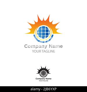 Solar Energy logo designs Vector, Sun POWER logo.EPS 10 Illustration de Vecteur