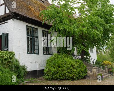 La petite ville d'Arnis en allemagne Banque D'Images