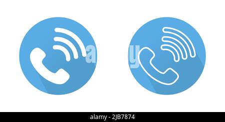 Icône d'appel dans un style plat tendance isolé sur fond blanc. Icône téléphone. Vecteur Illustration de Vecteur