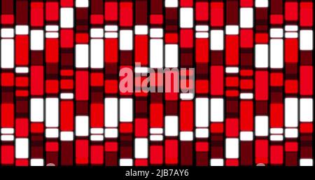 Illustration de rectangles changeant les couleurs en nuances de rouge Banque D'Images