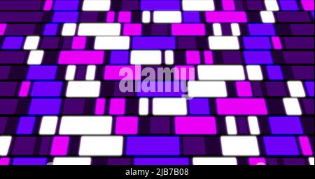 Illustration de rectangles changeant les couleurs en nuances de violet Banque D'Images