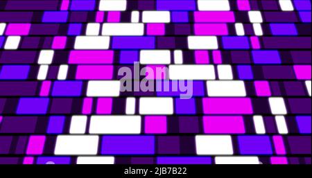 Illustration de rectangles changeant les couleurs en nuances de violet Banque D'Images