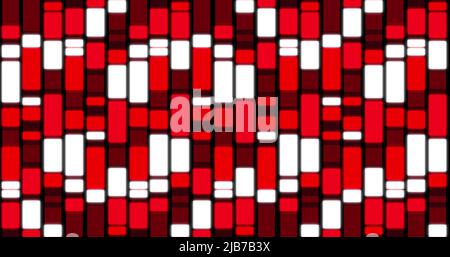 Illustration de rectangles changeant les couleurs en nuances de rouge Banque D'Images