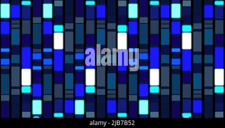 Illustration de rectangles changeant les couleurs en nuances de bleu Banque D'Images