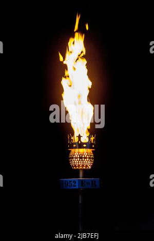 Balise allumée sur le Jubilé de platine de la Reine Banque D'Images