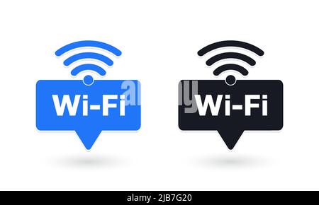 Icône sans fil et wi-fi. Symbole du signal Wi-fi. Connexion Internet. Accès Internet à distance. Vecteur Illustration de Vecteur