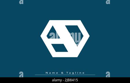 Lettres de l'alphabet initiales Monogram logo BD, DB Illustration de Vecteur