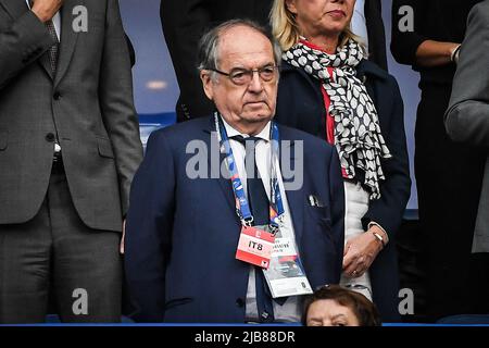 Paris, France. 03rd juin 2022. Fédération française de football (FFF) Président Noel LE GRAET lors de la Ligue des Nations de l'UEFA, Ligue A - Groupe 1 de football entre la France et le Danemark sur 3 juin 2022 au Stade de France à Saint-Denis près de Paris, France - photo: Matthieu Mirville/DPPI/LiveMedia crédit: Agence photo indépendante/Alamy Live News Banque D'Images