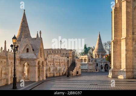 Budapest Hongrie, vue sur la ville au Bastion des pêcheurs Banque D'Images