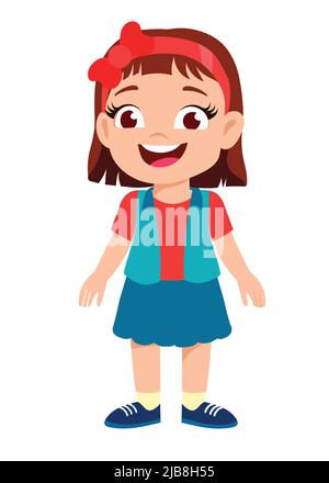 Petite fille vecteur clipart Illustration de Vecteur