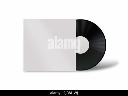 Maquette d'un enregistrement de vinyle et couverture 3D rendu Banque D'Images