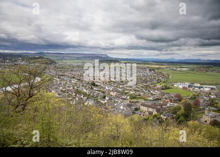 vue sur stirling depuis le monument national wallace de stirling scotland Banque D'Images