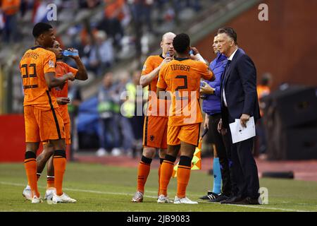 Bruxelles, Belgique. 03rd juin 2022. BRUXELLES - (LR) lors du match de la Ligue des Nations de l'UEFA entre la Belgique et les pays-Bas au stade du Roi Baudouin à 3 juin 2022 à Bruxelles, Belgique. ANP MAURICE VAN STEEN crédit: ANP/Alamy Live News Banque D'Images