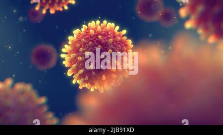 L'hépatite virale est causée par le virus de l'hépatite qui entraîne une inflammation et des dommages du foie. Virus de l'hépatite B, C et D. Banque D'Images