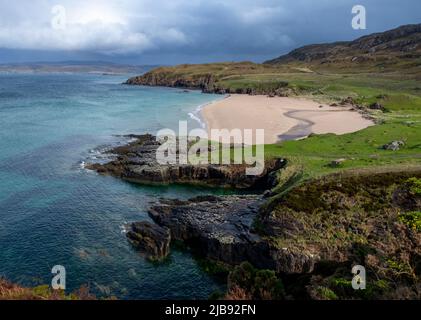 Sangobeg Sands, près de Durness, Sutherland, Écosse. Banque D'Images