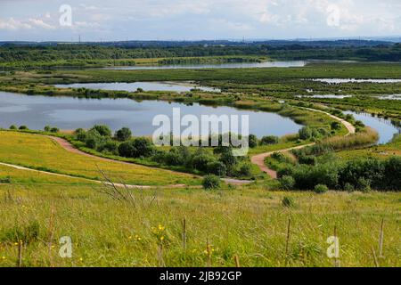 Lac Bowers au parc naturel de St Aidan à Swillington, près de Leeds Banque D'Images