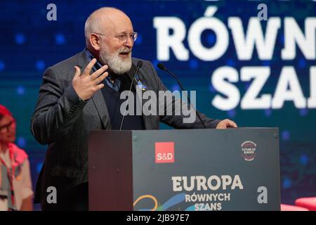 Wroclaw, Pologne. 4th juin 2022. La Convention de gauche intitulée - l'Europe de l'égalité des chances s'est tenue à Wroclaw. Frans Timmermans a été l'invité spécial à pic: Frans Timmermans (Credit image: © Krzysztof Zatycki/ZUMA Press Wire) Credit: ZUMA Press, Inc./Alay Live News Banque D'Images