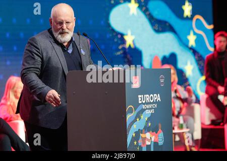 Wroclaw, Pologne. 4th juin 2022. La Convention de gauche intitulée - l'Europe de l'égalité des chances s'est tenue à Wroclaw. Frans Timmermans a été l'invité spécial à pic: Frans Timmermans (Credit image: © Krzysztof Zatycki/ZUMA Press Wire) Credit: ZUMA Press, Inc./Alay Live News Banque D'Images