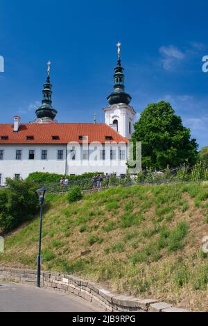 Monastère de Strahov au printemps, Prague, République tchèque Banque D'Images