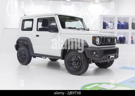 BARCELONE, ESPAGNE-4 OCTOBRE 2021: Suzuki Jimny (quatre générations, 2018) Banque D'Images