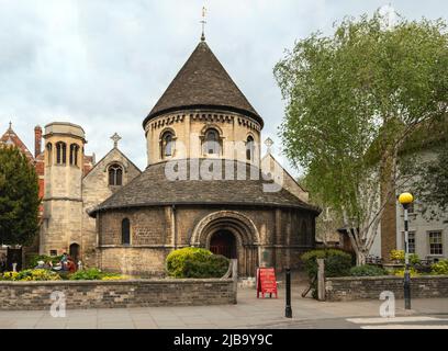 L'église du Saint-Sépulcre, alias l'église ronde, datant du 12th siècle, Cambridge, Cambridgeshire, Angleterre, Royaume-Uni. Banque D'Images