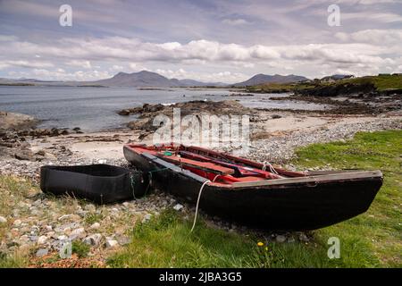 Plage de Renvyle sur la côte du Connemara, comté de Galway, Irlande Banque D'Images