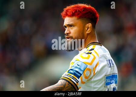 4th juin 2022; Mattioli Woods Welford Road Stadium, Leicester, Angleterre; Gallagher Premiership Rugby, Leicester Tigers versus Wasps; Vaea Fifita of Wasps Banque D'Images