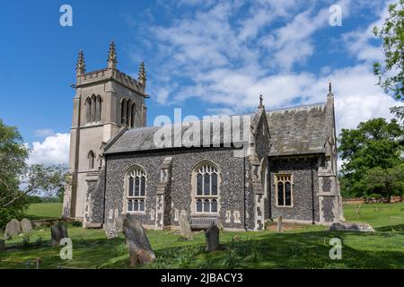 Église Sainte Marie - Église Ickworth - ancienne église paroissiale du parc Ickworth, près de Bury St Edmunds, Suffolk, Angleterre, Royaume-Uni. Banque D'Images