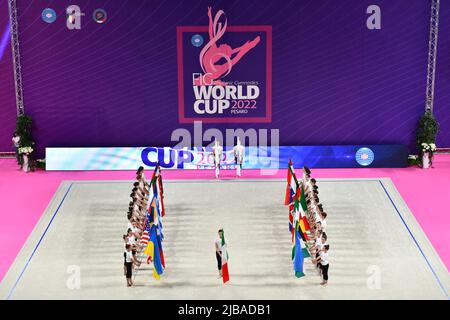 Pesaro, Italie. 03rd juin 2022. Open Cerimony pendant la gymnastique rythmique COUPE du monde 2022 DE LA FIG, gymnastique à Pesaro, Italie, 03 juin 2022 crédit: Agence de photo indépendante/Alamy Live News Banque D'Images