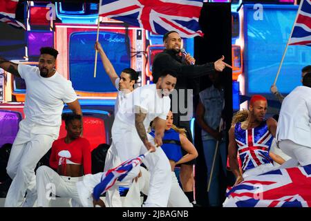 La diversité s'est manifestée lors de la partie Platinum au Palais devant Buckingham Palace, Londres, le troisième jour des célébrations du Jubilé de platine pour la reine Elizabeth II Date de la photo: Samedi 4 juin 2022. Banque D'Images