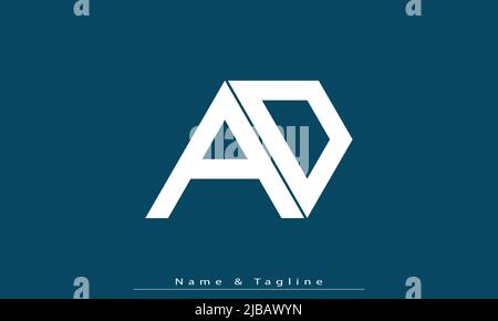 Lettres de l'alphabet initiales Monogram logo AD , DA Illustration de Vecteur