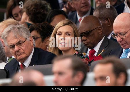 L'épouse du Premier ministre Boris Johnson, Carrie, au Platinum Party au Palace devant Buckingham Palace, à Londres, le troisième jour des célébrations du Jubilé de platine pour la reine Elizabeth II Date de la photo: Samedi 4 juin 2022. Banque D'Images