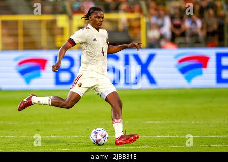 BRUXELLES, BELGIQUE - JUIN 3 : Dedryck Boyata de Belgique lors de la Ligue des Nations de l'UEFA Un match du Groupe 4 entre la Belgique et les pays-Bas au Stade du Roi Baudouin sur 3 juin 2022 à Bruxelles, Belgique (photo de Broer van den Boom/Orange Pictures) Banque D'Images